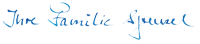 Unterschrift: Ihre Familie Sprenzel
